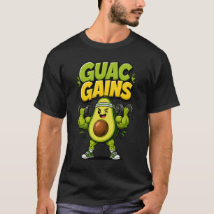 Camiseta Guac Gains Gimnasio de Fitness de Aguacate Diverti