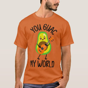 Camiseta Guac Mi Mundo Aguacate Jugando La Guitarra