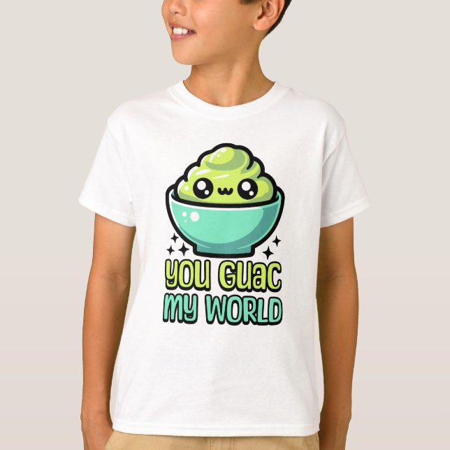 Camiseta ¡Guac Mi Mundo! Cute Guacamole Pun (Anverso)