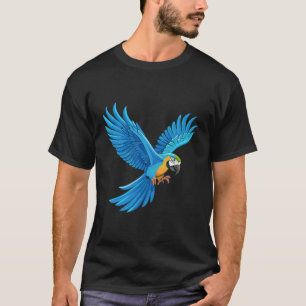 Camiseta Guacamayo azul volando