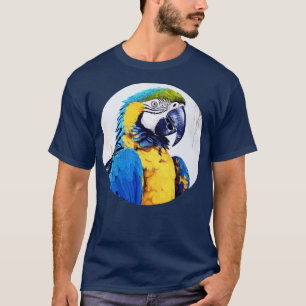 Camiseta Guacamayo azul y dorado 16