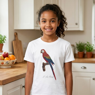 Camiseta Guacamayo Escarlata o Guacamayo Macao, Ara macao