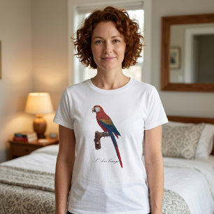 Camiseta Guacamayo Escarlata o Guacamayo Macao, Ara macao
