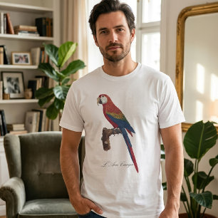 Camiseta Guacamayo Escarlata o Guacamayo Macao, Ara macao