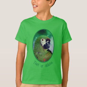 Camiseta Guacamayo severo loro de cerca personalizado