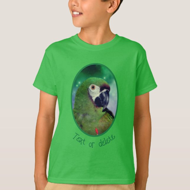 Camiseta Guacamayo severo loro de cerca personalizado (Anverso)