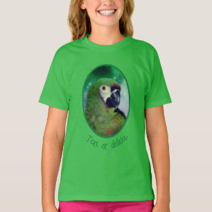 Camiseta Guacamayo severo personalizado de cerca
