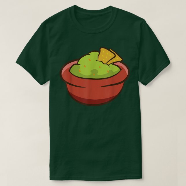 Camiseta Guacamole Con Nacho Chips Amor Guacamole (Diseño del anverso)