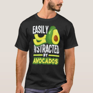 Camiseta Guacamole de Aguacate Fácilmente Distraído Comida