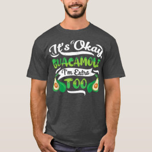 Camiseta Guacamole Funny Tacos Comiendo Carne Aguacate