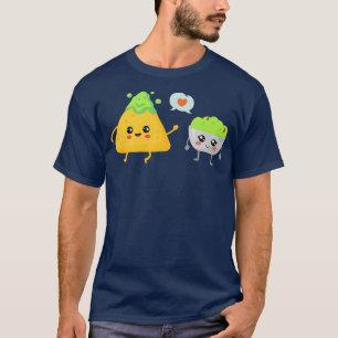 Camiseta Guacamole y nachos Pareja para aguacates