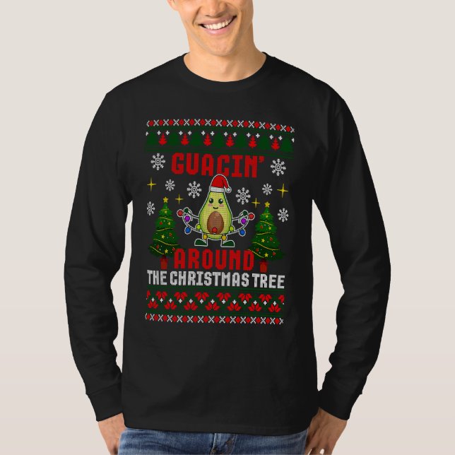 Camiseta Guacin Around The Christmas Tree Funny Mexican Nav (Anverso)