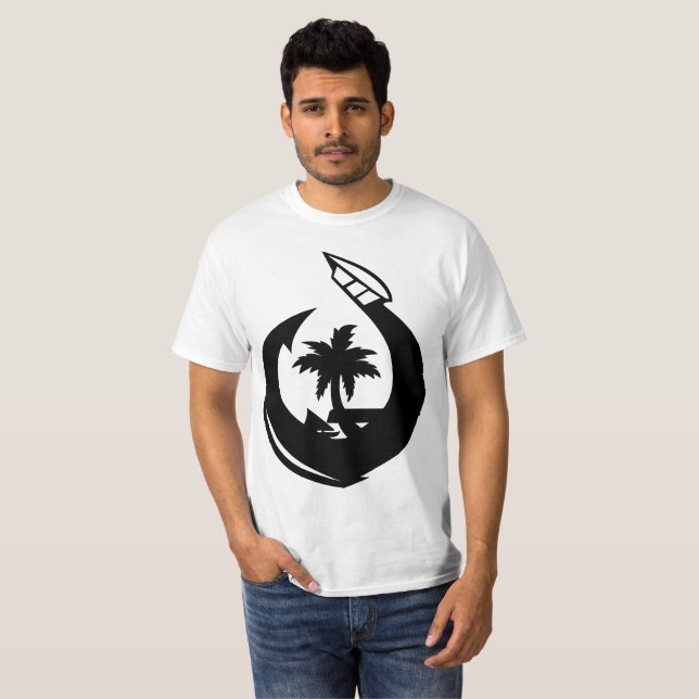 Camiseta GUAM FUNCIONA CON el gancho 671 y sella negro (Anverso completo)