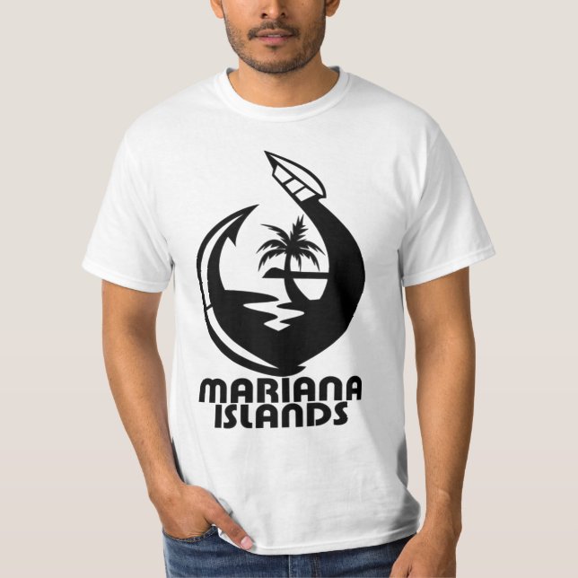 Camiseta GUAM FUNCIONA CON el sello de 671 Mariana Island (Anverso)
