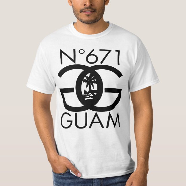 Camiseta GUAM FUNCIONA CON el sello de 671 números (Anverso)