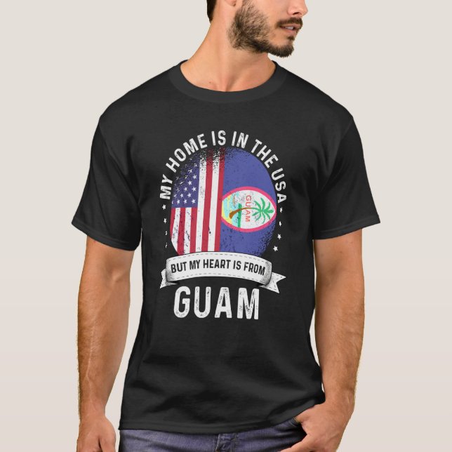 Camiseta Guamanian American Patriot Grown Proud Home USA Fl (Anverso)