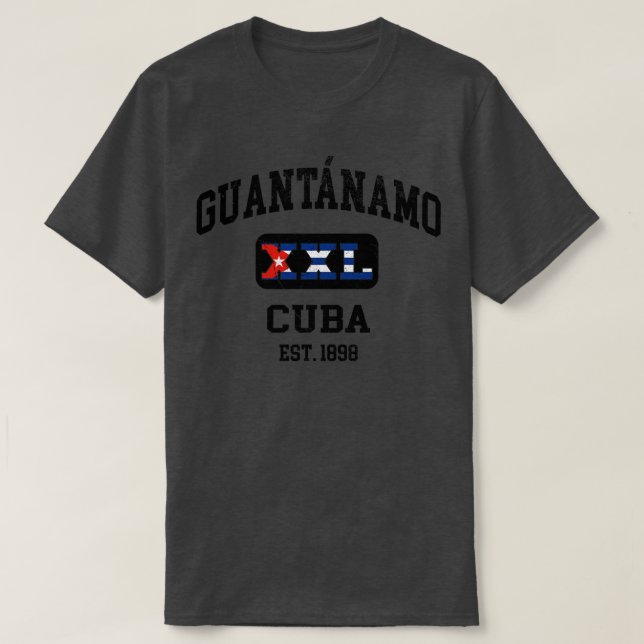 Camiseta Guantánamo Cuba XXL Diseño atlético (Diseño del anverso)
