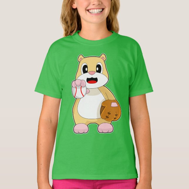 Camiseta Guante de béisbol de hámster (Anverso)