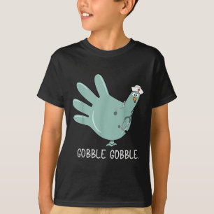 Camiseta Guante de pavo enfermera día de acción de gracias 
