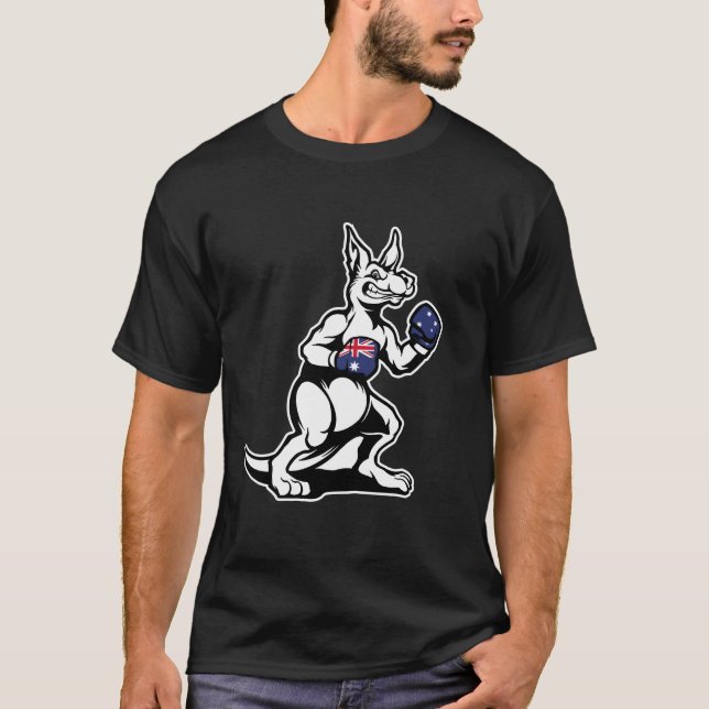 Camiseta Guantes australianos de boxeo en canguro  (Anverso)