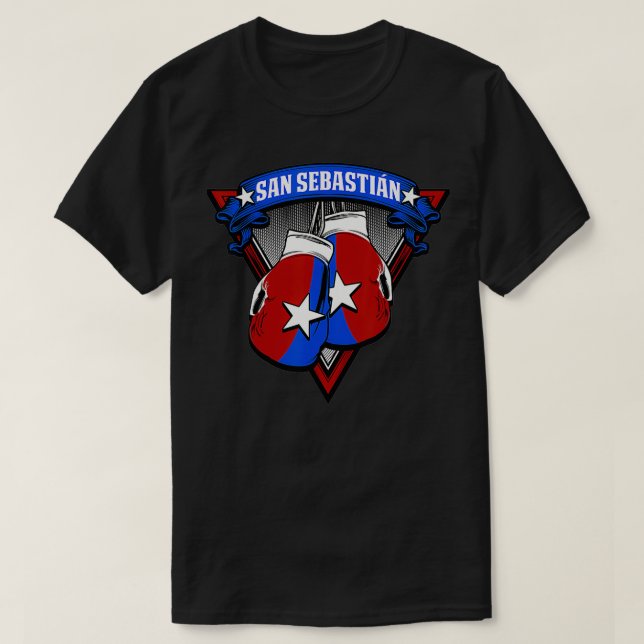 Camiseta Guantes de boing de San Sebastián Puerto Rico (Diseño del anverso)