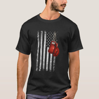 Camiseta Guantes de Boxeo Bandera de Estados Unidos Distors