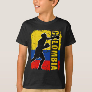 Camiseta Guantes de boxeo colombianos con bandera de Colomb