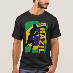 Camiseta Guantes de boxeo de Brasil con bandera de Brasil