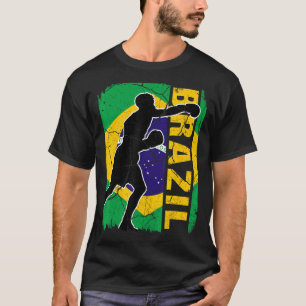 Camiseta Guantes de boxeo de Brasil con bandera de Brasil