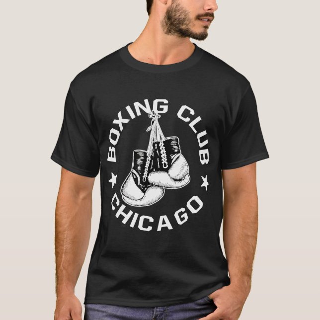 Camiseta Guantes de boxeo de Chicago para amantes del boxeo (Anverso)