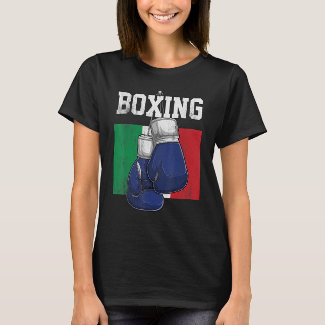 Camiseta Guantes de boxeo de Italia Boxeo Bandera italiana (Anverso)