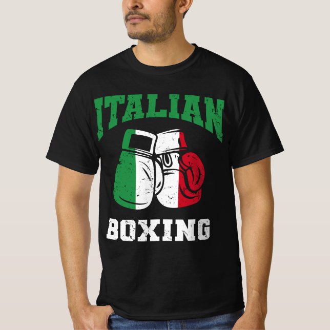 Camiseta Guantes de boxeo de la bandera italiana (Anverso)