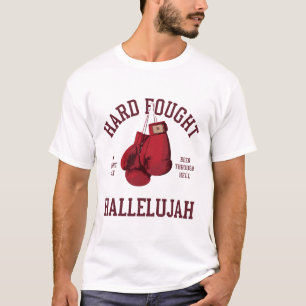 Camiseta Guantes de Boxeo de Lazo Rosa Hallelujah de Dura L
