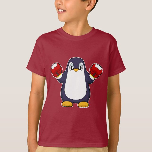 Camiseta Guantes de boxeo de pingüino Boxer (Anverso)