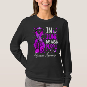 Camiseta Guantes De Boxeo En Junio Usamos Alzheimer Púrpura