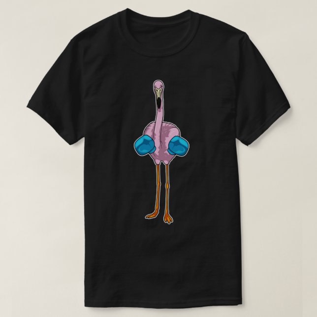 Camiseta Guantes de boxeo Flamingo Boxer (Diseño del anverso)