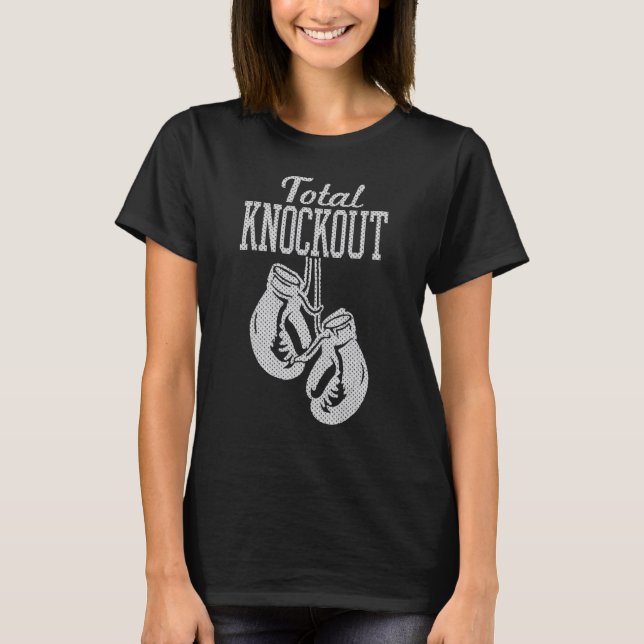 Camiseta Guantes de boxeo gráfico de moda Total Knockout (Anverso)