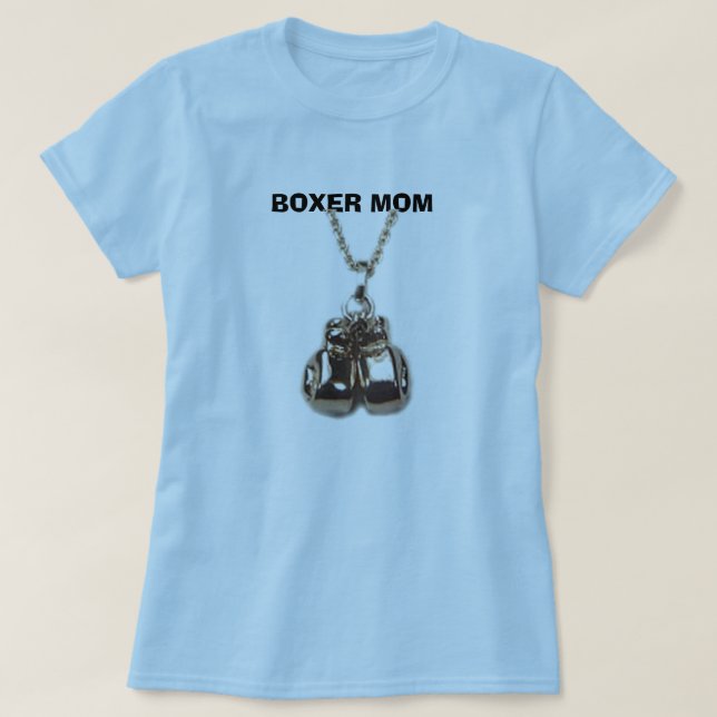 Camiseta guantes de boxeo, MAMÁ del BOXEADOR (Diseño del anverso)