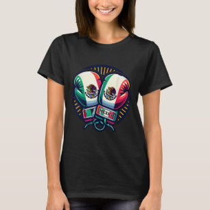 Camiseta Guantes de boxeo México Boxeo Vintage Bandera Mexi