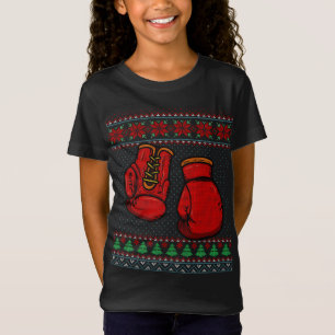 Camiseta Guantes de boxeo Navidades suéteres feos
