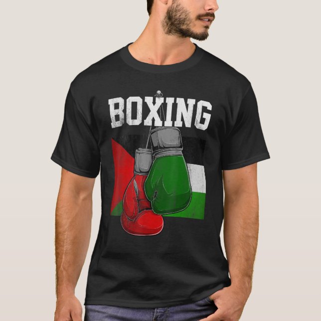 Camiseta Guantes de boxeo palestinos boxean en boxeo (Anverso)