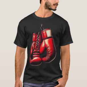 Camiseta Guantes de Boxeo Rojos Boxeo Deporte Boxeador Kick