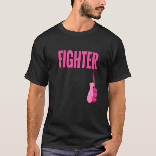 Camiseta Guantes de boxeo rosa Luchador de conciencia contr