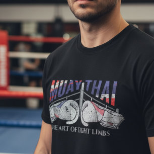 Camiseta Guantes de boxeo y diseño de ring de Muay Thai