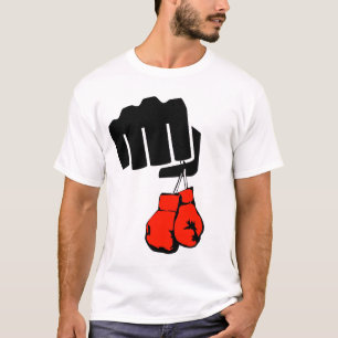 Camiseta guantes de boxer, boxeo, puño y boxeo