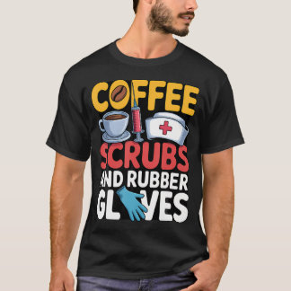 Camiseta Guantes de exfoliación de café de goma para enferm