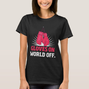 Camiseta Guantes divertidos de kickboxing en el mundo de lo
