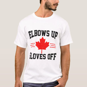 Camiseta Guantes levantados codos abajo bandera de Canadá l