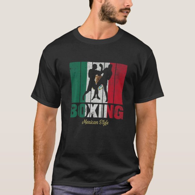 Camiseta Guantes mexicanos de boxeo miden orgullo mexicano (Anverso)