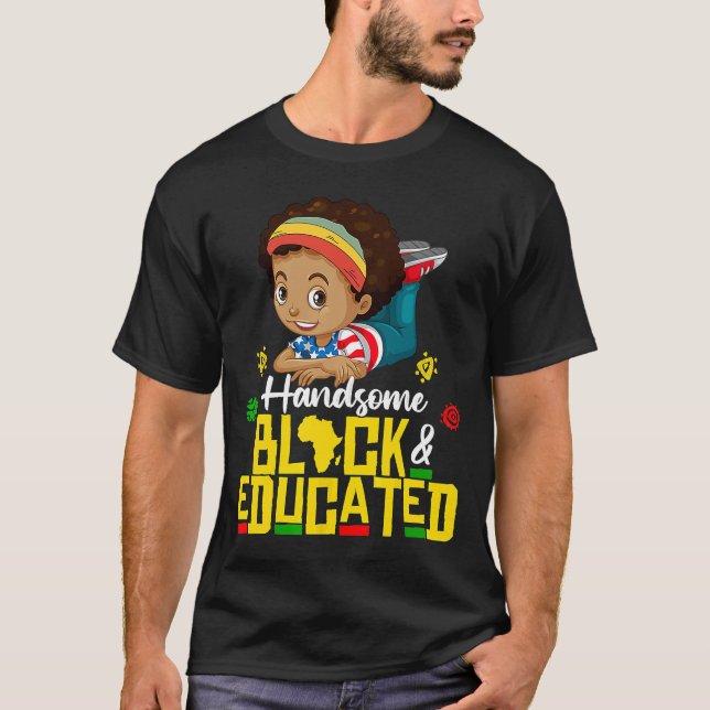 Camiseta Guapo Black Educated Black History Kids Boys Af (Anverso)